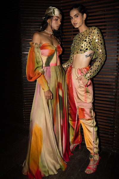 Payal Shah in Off Shoulder Slit Dress