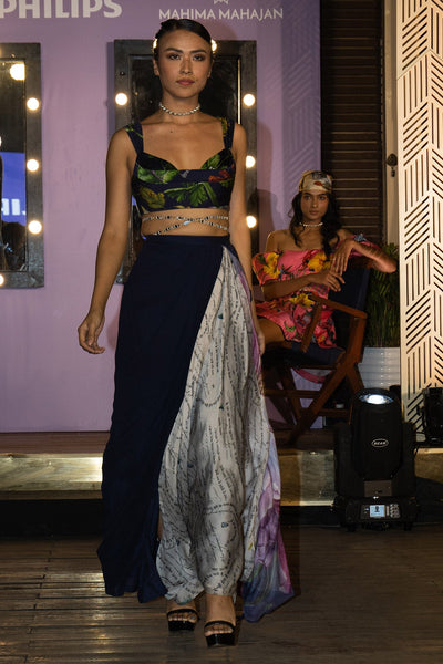 Nushrratt Bharuccha in Cowl Top With Drape Skirt