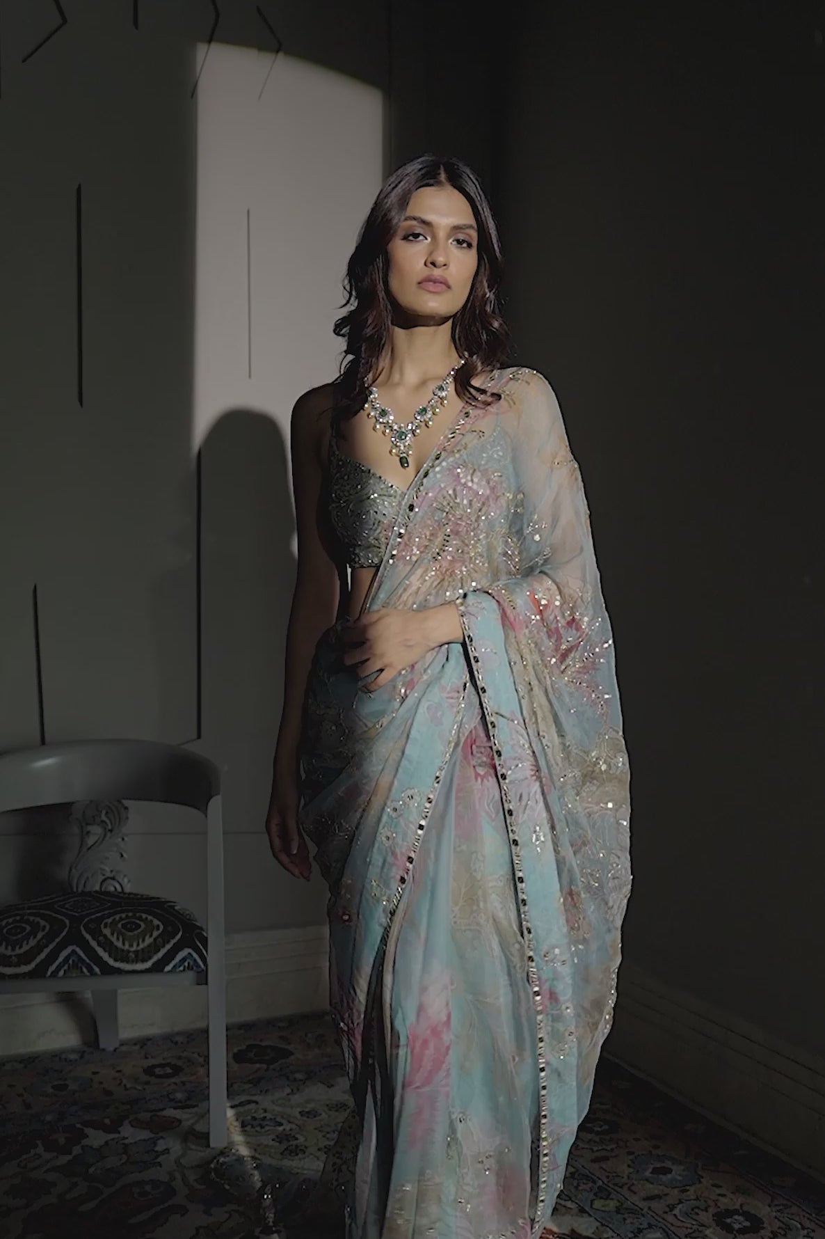 Tara Sutaria in Aiza Saree